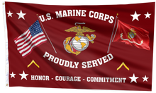 Load image into Gallery viewer, United States Marine Corps - Private First Class Flag