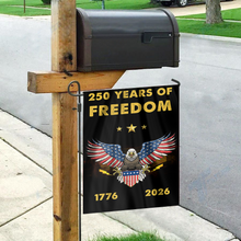 Load image into Gallery viewer, 250 Years of Freedom Eagle Garden Flag