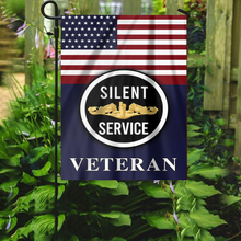 Load image into Gallery viewer, Silent Service Gold Garden Flag