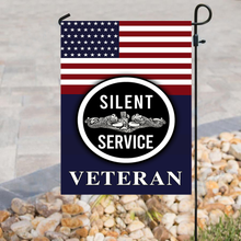 Load image into Gallery viewer, Silent Service Silver Garden Flag