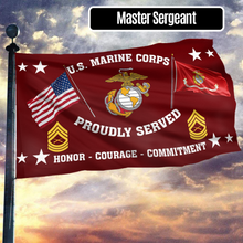 Load image into Gallery viewer, United States Marine Corps - Master Sergeant Flag