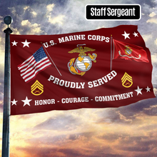 Load image into Gallery viewer, United States Marine Corps - Staff Sergeant Flag