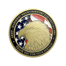 Load image into Gallery viewer, Thank You For Your Service - USA Eagle Veteran Coin (RTL)