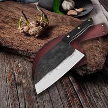 Load image into Gallery viewer, High Carbon Butcher Bone Chopper Knife - Traditional Handmade Forged Knife