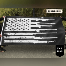 Load image into Gallery viewer, 2nd Amendment American Rifle Flag 3x5 Flag - Black