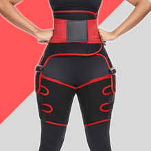 Load image into Gallery viewer, 3 in 1 Neoprene Adjustable Belt Sweat Waist Trainer and Thigh Trimmer
