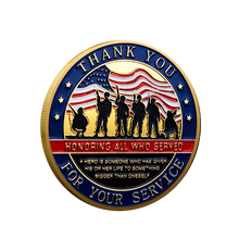 Load image into Gallery viewer, Honoring All Who Served - Veteran Coin (RTL)