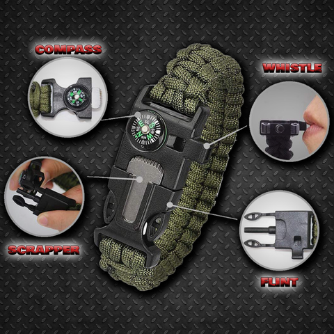 24 in 1 Survival Gear Kit, Emergency EDC Survival Tools - SOS Earthquake Aid Equipment