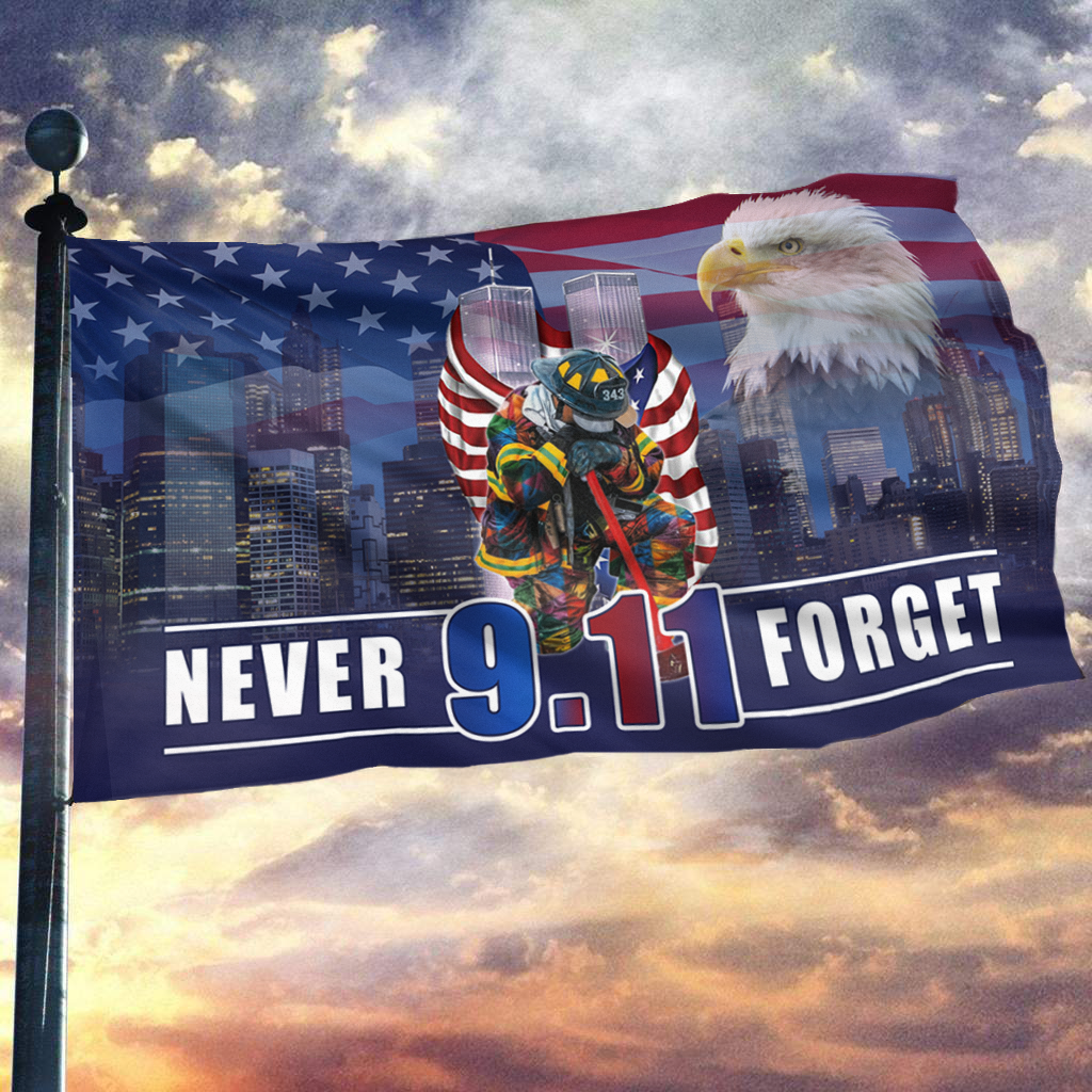 Firefighter - 9.11 - Never Forget Flag