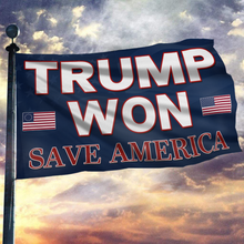 Load image into Gallery viewer, Trump Won - Save America Flag