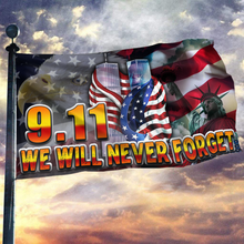 Load image into Gallery viewer, Liberty - 9.11 - We Will Never Forget Flag (RTL)