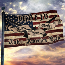 Load image into Gallery viewer, LGBFJB Law and Order - Take America Back Flag