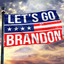 Load image into Gallery viewer, Let&#39;s Go Brandon Red, White and Blue Flag