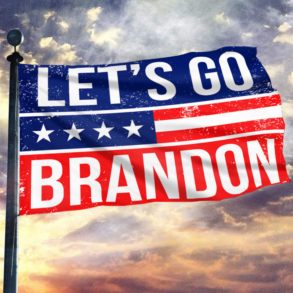 Let's Go Brandon Red, White and Blue Flag