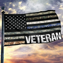 Load image into Gallery viewer, USA Veteran Flag - Military Branches Stripes Flag (RTL)