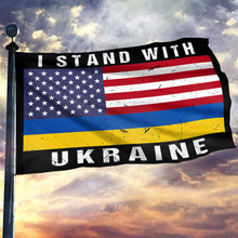 Load image into Gallery viewer, I stand with Ukraine - American Flag