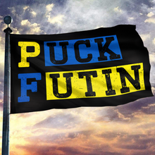 Load image into Gallery viewer, Support Ukraine Puck Futin Flag