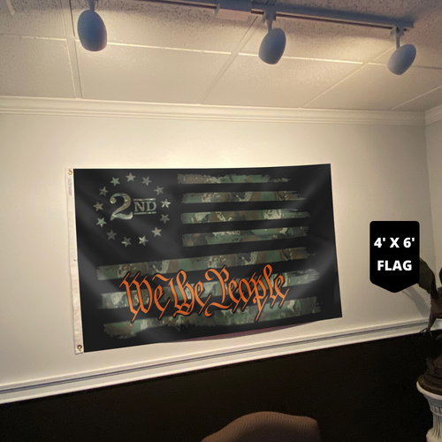 We The People - Camo Orange - 2nd Amendment 4x6' and 5x8' Flag