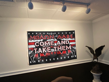 Load image into Gallery viewer, Molon Labe - Come And Take Them Rifle Flag w/ Free Punisher Pin (RTL)