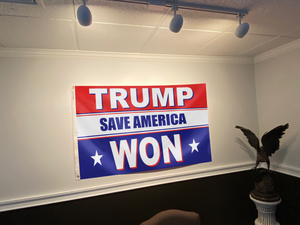 Trump Won - Save America - Red, White, Blue Flag