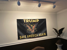 Load image into Gallery viewer, Trump Save America Again Eagle Flag