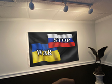 Load image into Gallery viewer, RUSSIA UKRAINE STOP WAR FLAG