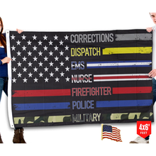 Load image into Gallery viewer, Patriotic Support Appreciation - USA Flag + American Flag Lapel Pin - Bundle