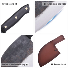 Load image into Gallery viewer, High Carbon Butcher Bone Chopper Knife - Traditional Handmade Forged Knife