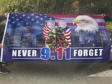 Load image into Gallery viewer, Firefighter - 9.11 - Never Forget Flag