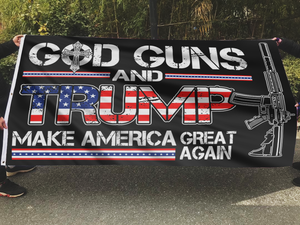 GOD Guns and Trump MAGA Flag