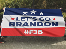 Load image into Gallery viewer, Let's Go Brandon FJB Hashtag Flag - RTL