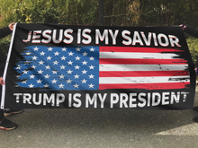 Load image into Gallery viewer, Jesus Is My Savior Trump Is My President Flag