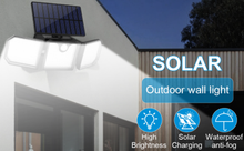 Load image into Gallery viewer, Solar Powered Outdoor Security Lamp - 74 LED Motion Sensor (RTL)