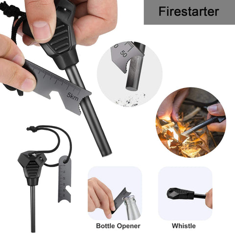 Survival Gear Kit, Emergency EDC Survival Tools 24 in 1 SOS Earthquake Aid Equipment