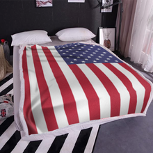 Load image into Gallery viewer, USA Flag Premium Mink Sherpa Blanket