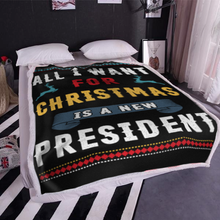 Load image into Gallery viewer, All I Want For Christmas Premium Mink Sherpa Blanket 3
