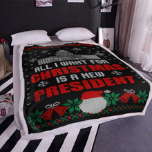 Load image into Gallery viewer, All I Want For Christmas Premium Mink Sherpa Blanket 1