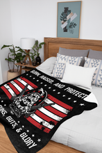 Load image into Gallery viewer, Born Raised and Protected Premium Mink Sherpa Blanket