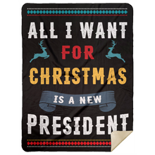 Load image into Gallery viewer, All I Want For Christmas Premium Mink Sherpa Blanket 3