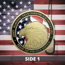 Load image into Gallery viewer, Thank You For Your Service - USA Eagle Veteran Coin (RTL)