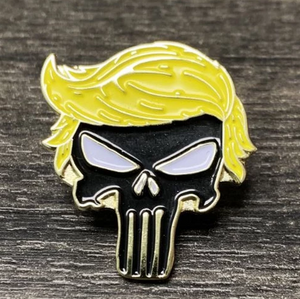 Trump Punisher Flag + Trump USA Punisher Flag + Trump Punisher Pin Bundle