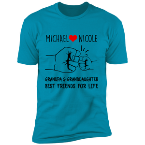 Grandpa and Granddaughter Personalized T-shirt
