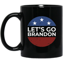Load image into Gallery viewer, Let's Go Brandon Stars 11 oz. Black Mug