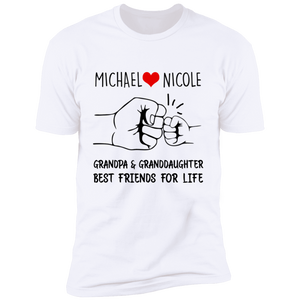 Grandpa and Granddaughter Personalized T-shirt