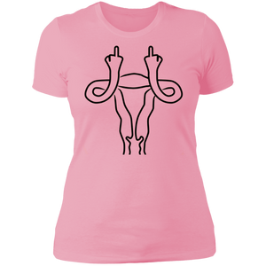 Middle Finger Uterus Boyfriend T-Shirt