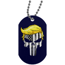 Load image into Gallery viewer, Trump Punisher Black and White Dog Tag Necklace