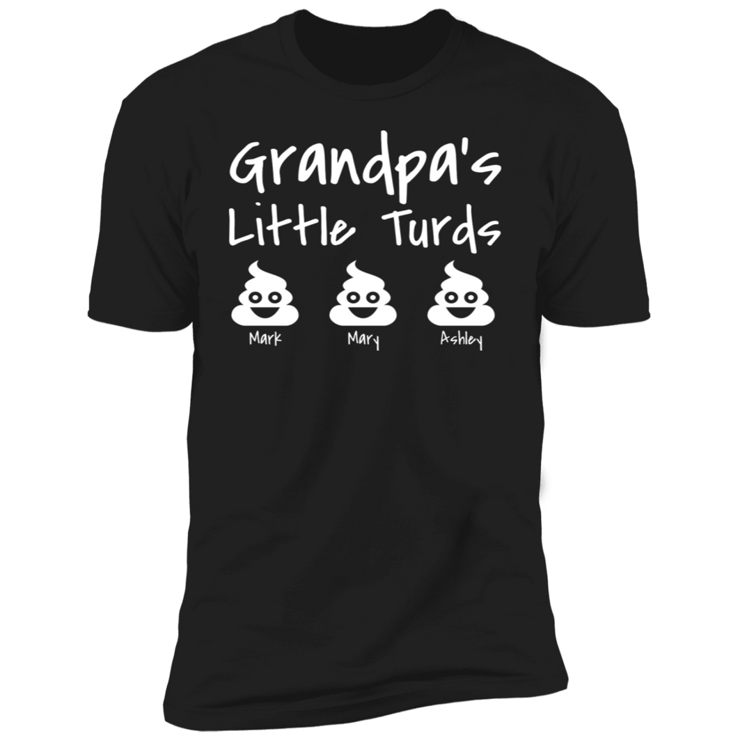 Grandpa's Little Turds Personalized T-shirt