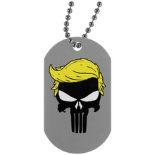 Load image into Gallery viewer, Trump Punisher Skull Dog Tag Necklace