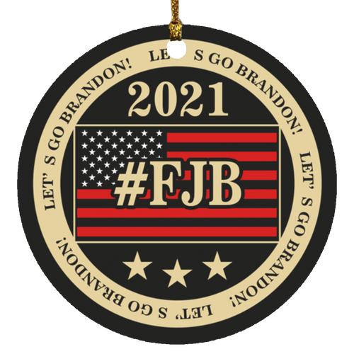 #FJB Let's Go Brandon Circle Ornament 3