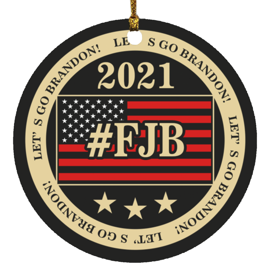 #FJB Let's Go Brandon Circle Ornament 3